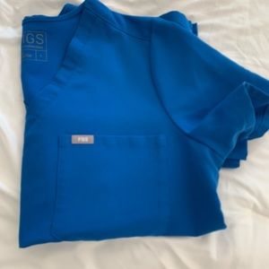 Figs Royal Blue Catarina scrub top